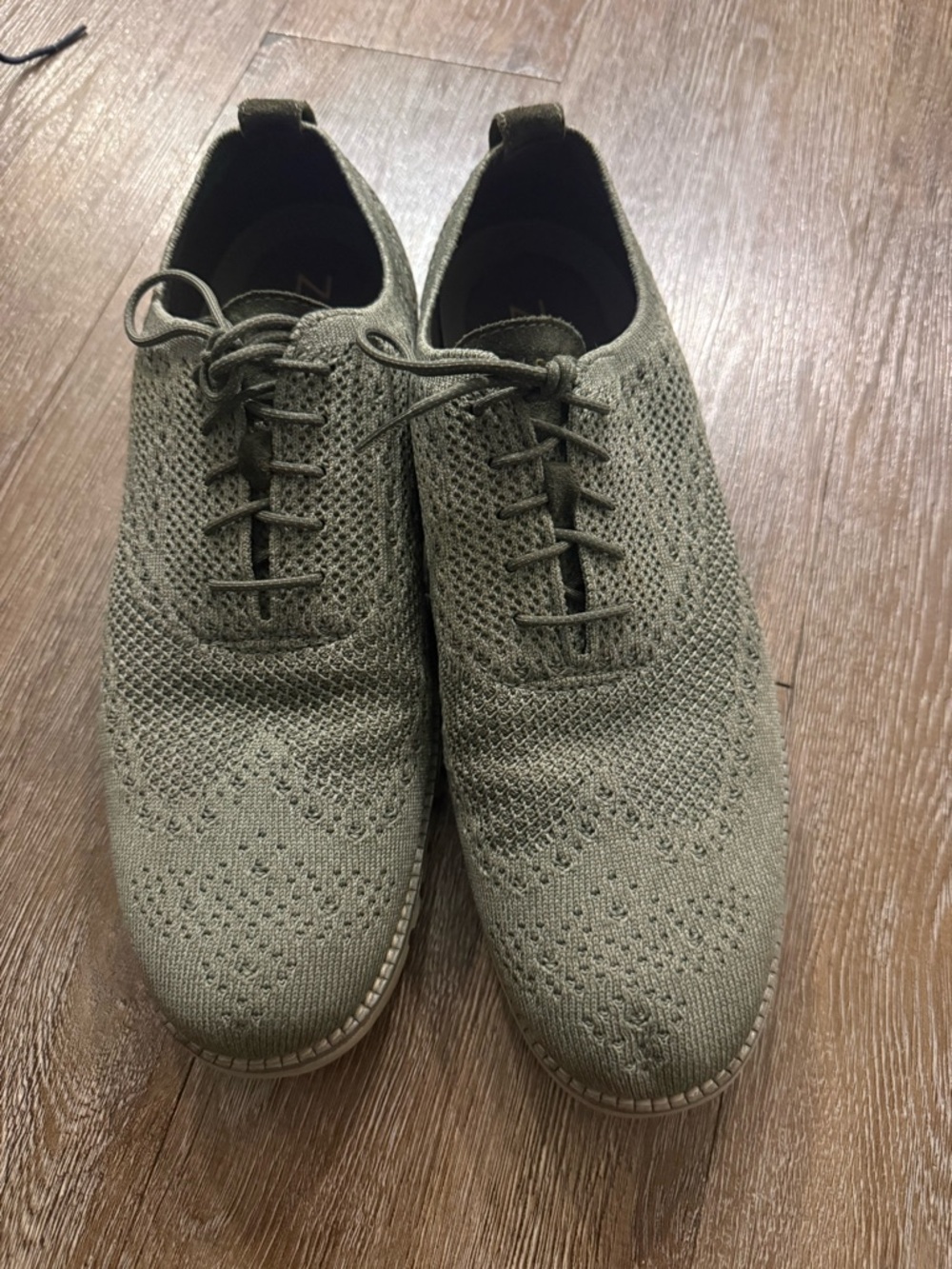 Men's Cole Haan Olive Knit Lace-Up Shoes